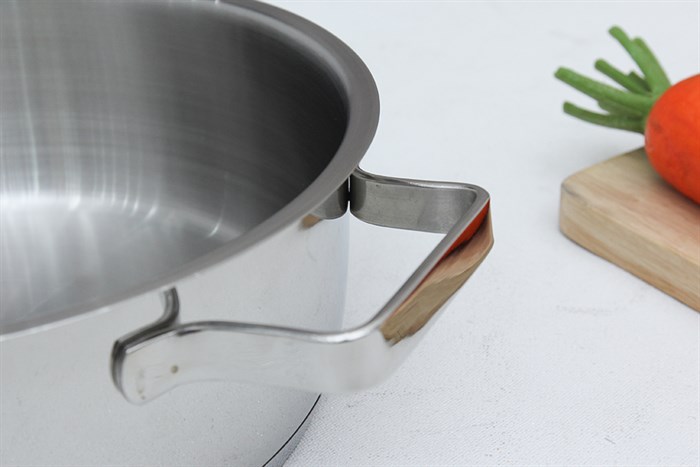 Nồi inox 3 đáy 24 cm Happycook Milan N24-ML Màu Inox