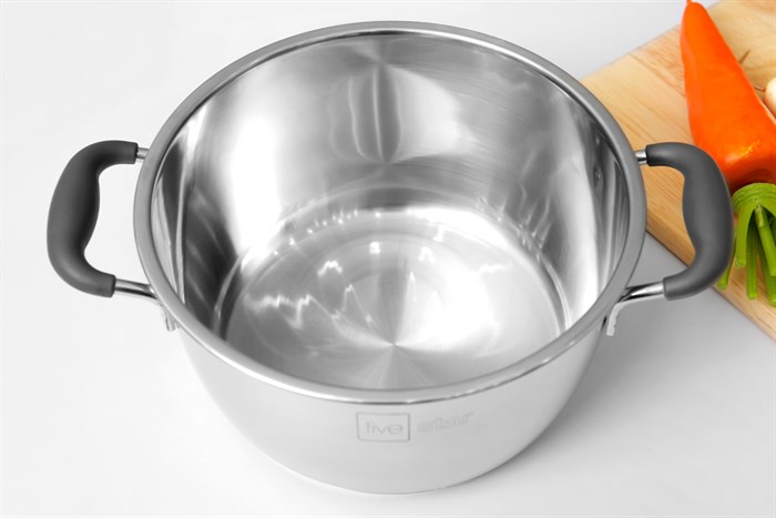 Nồi inox 3 đáy nắp inox 20 cm Fivestar N20-3DC Màu Bạc Inox