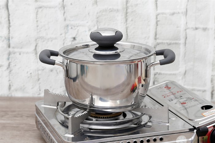 Nồi inox 3 đáy nắp inox 16 cm Fivestar N16-3DC Màu Inox