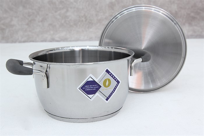 Nồi inox 3 đáy nắp inox 16 cm Fivestar N16-3DC Màu Inox
