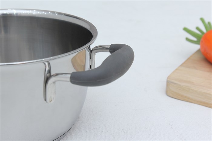 Nồi inox 3 đáy nắp inox 16 cm Fivestar N16-3DC Màu Inox