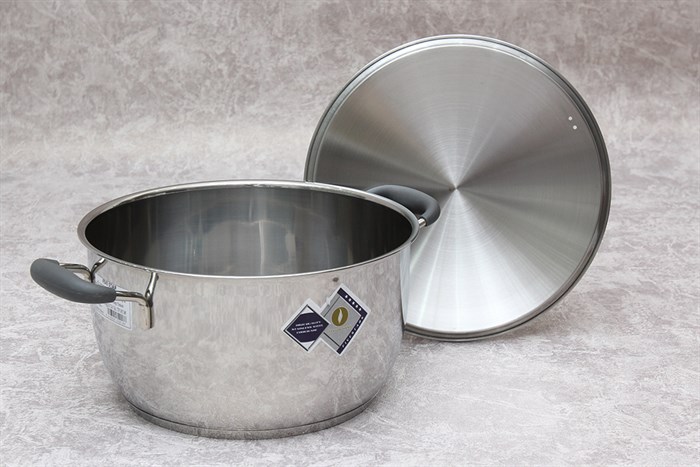 Nồi inox 3 đáy nắp inox 24 cm Fivestar N24-3DC Màu Inox