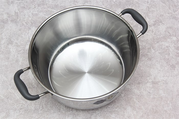 Nồi inox 3 đáy nắp inox 24 cm Fivestar N24-3DC Màu Inox