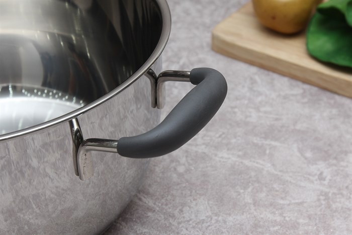 Nồi inox 3 đáy nắp inox 24 cm Fivestar N24-3DC Màu Inox