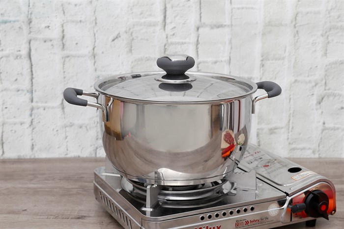 Nồi inox 3 đáy nắp inox 24 cm Fivestar N24-3DC Màu Inox