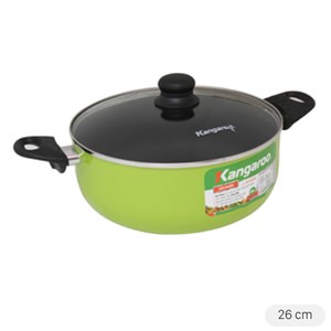 Nồi Nhôm Chống Dính Nắp Kính 26 Cm Kangaroo Kg935Xl