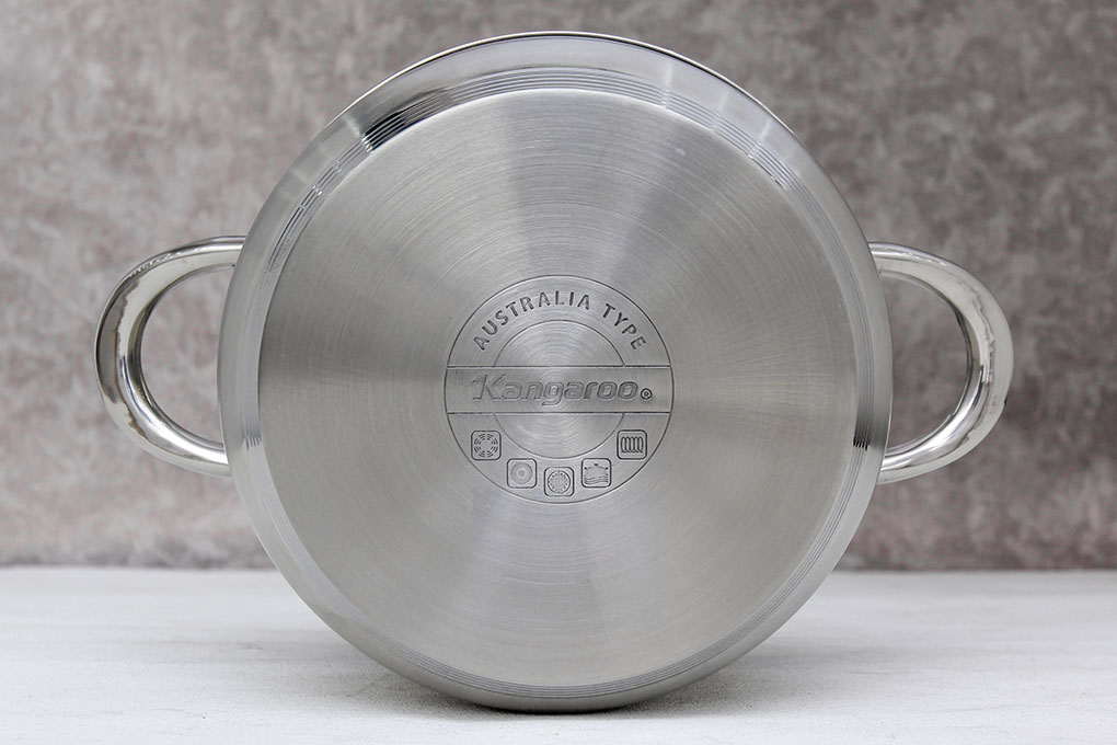 Nồi inox 3 đáy nắp kính 24 cm Kangaroo KG868L - 5