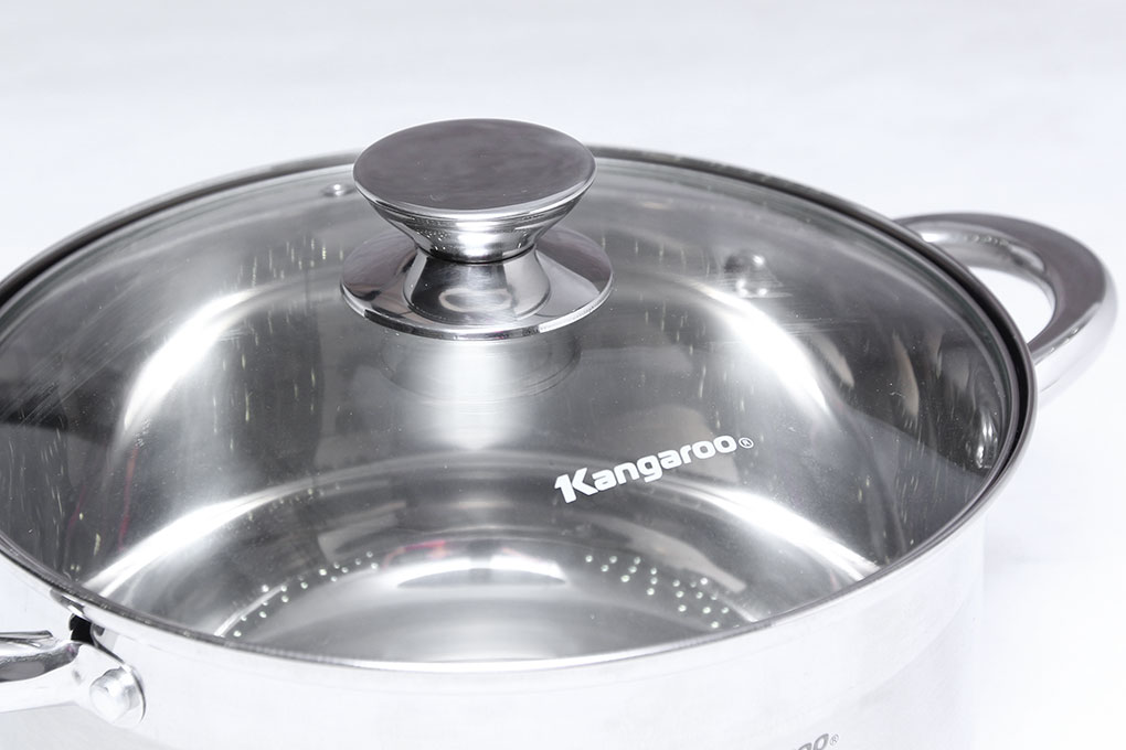 Nồi inox 3 đáy nắp kính 24 cm Kangaroo KG868L - 6