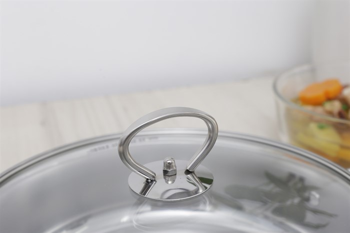 Nồi lẩu inox nắp kính 24 cm Sunhouse SHL24 Màu Inox