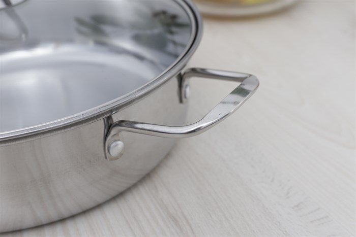 Nồi lẩu inox nắp kính 24 cm Sunhouse SHL24 Màu Inox