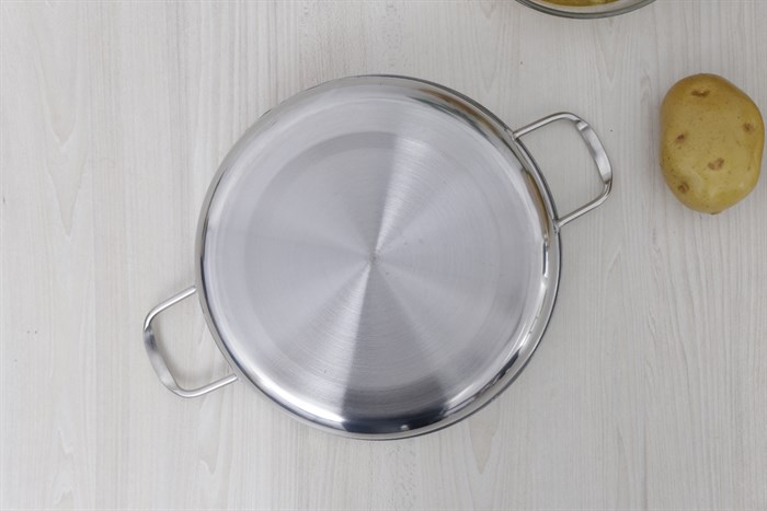 Nồi lẩu inox nắp kính 24 cm Sunhouse SHL24 Màu Inox