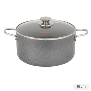 Nồi Nhôm Chống Dính Nắp Kính 16 Cm Happycook N16 - Wa