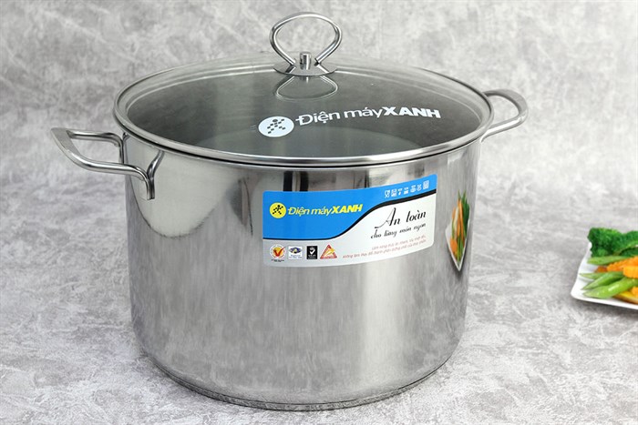 Nồi luộc gà inox 3 đáy 28 cm Sunhouse DMX28 Màu Inox