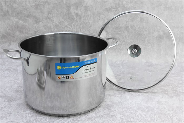 Nồi luộc gà inox 3 đáy 28 cm Sunhouse DMX28 Màu Inox