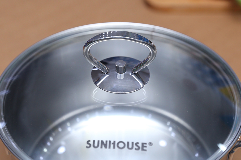 Nồi inox 3 đáy 20 cm Sunhouse SHG24120 Màu Inox