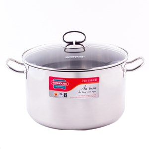 Nồi Inox 3 Đáy 20 Cm Sunhouse Shg24120