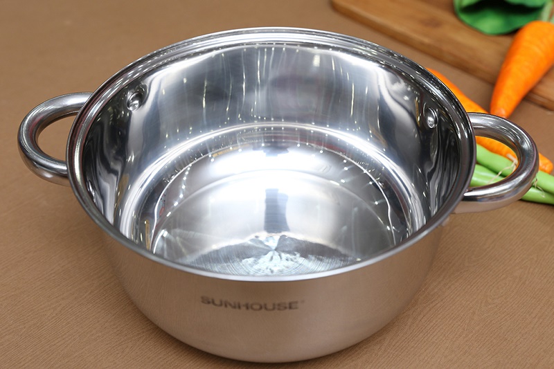 Bộ 2 nồi inox 3 đáy Sunhouse SH332