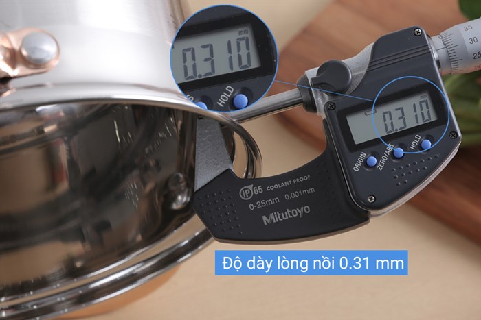 Nồi inox 5 đáy nắp kính 16 cm Sunhouse SHG24216 Màu Inox