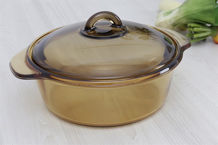 Nồi thủy tinh nắp kính 2 lít Luminarc Blooming Amberline Màu Nâu