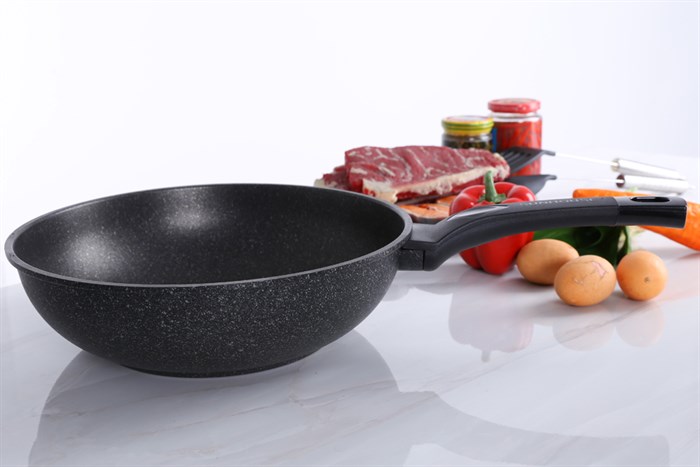 Chảo nhôm sâu chống dính vân đá 30 cm Sunhouse Calistar SBDS-30 Màu Đen