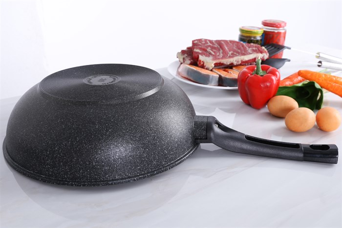 Chảo nhôm sâu chống dính vân đá 30 cm Sunhouse Calistar SBDS-30 Màu Đen