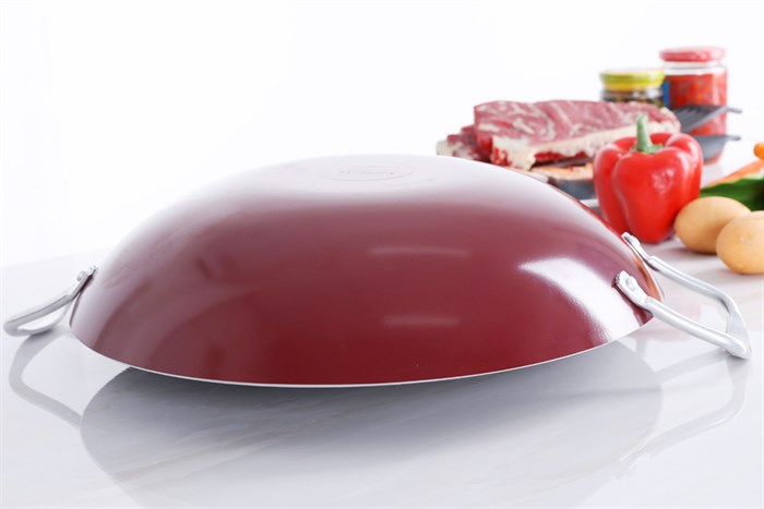 Chảo nhôm sâu chống dính 34 cm Sunhouse SWP34A Màu Đỏ