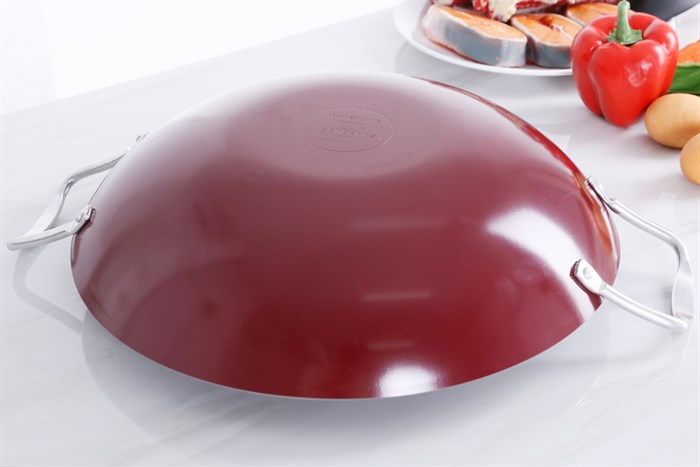 Chảo nhôm sâu chống dính 34 cm Sunhouse SWP34A Màu Đỏ