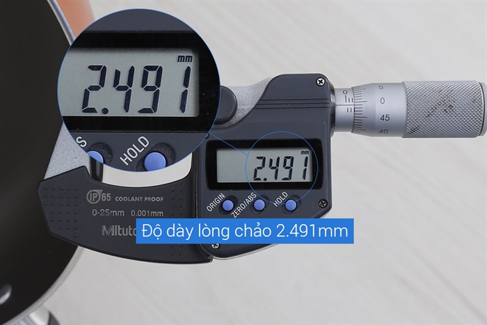 Chảo nhôm chống dính đáy từ 24 cm Delites CTE Màu Đỏ