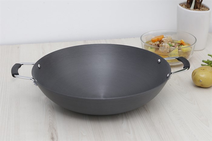 Chảo nhôm oxy hoá cứng không chống dính 36 cm Supor H07011-3 Màu Xám