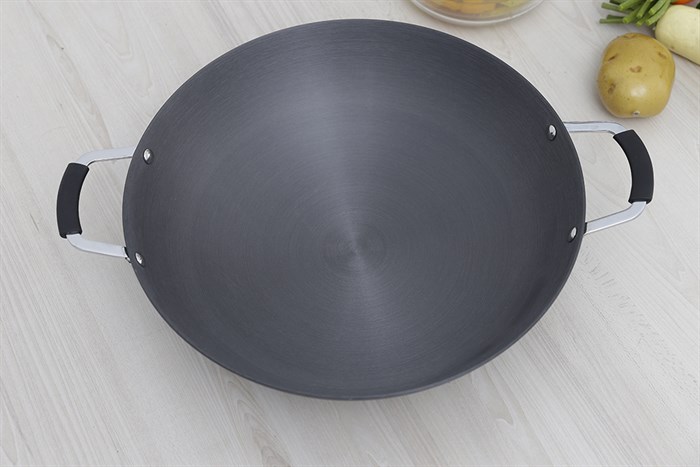 Chảo nhôm oxy hoá cứng không chống dính 36 cm Supor H07011-3 Màu Xám