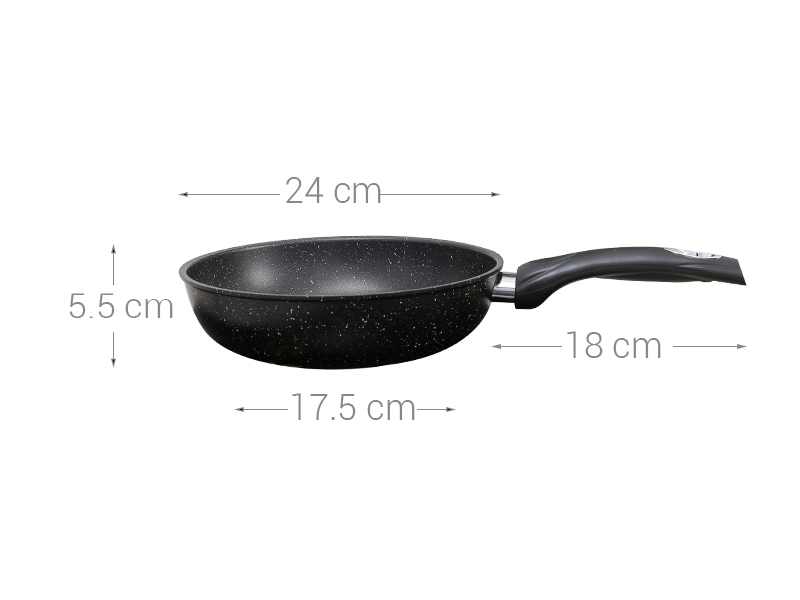 Chảo nhôm chống dính đáy từ 24 cm Delites CDE