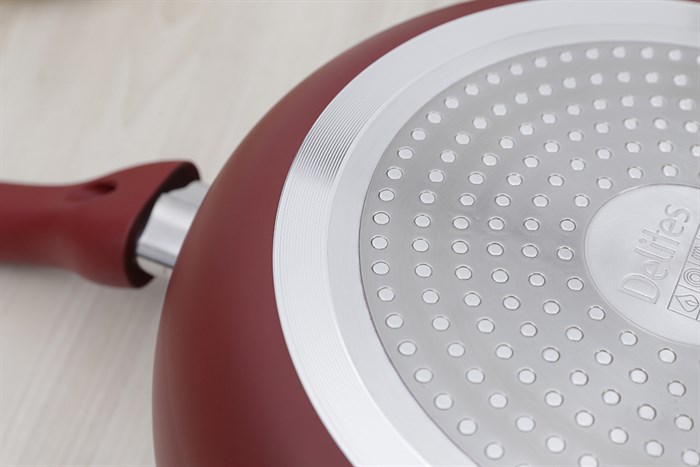 Chảo nhôm sâu chống dính đáy từ 26 cm Delites CSE Màu Đỏ