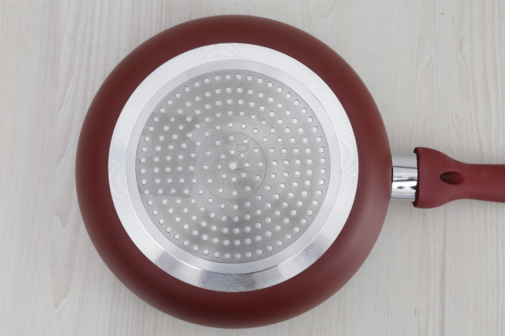 Chảo nhôm sâu chống dính đáy từ 26 cm Delites CSE Màu Đỏ