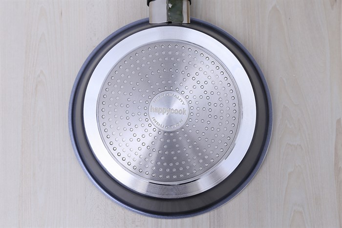 Chảo nhôm chống dính đáy từ 24 cm Happycook MFP-24IH GRAY Màu Xám