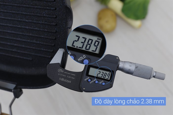 Chảo nướng nhôm chống dính đáy từ 28 cm Delites 002CWS Màu Đen
