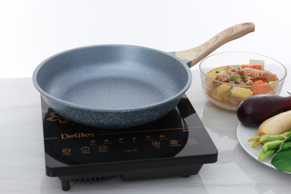 Chảo nhôm chống dính đáy từ 20 cm Delites 001CWS Màu Xanh ngọc