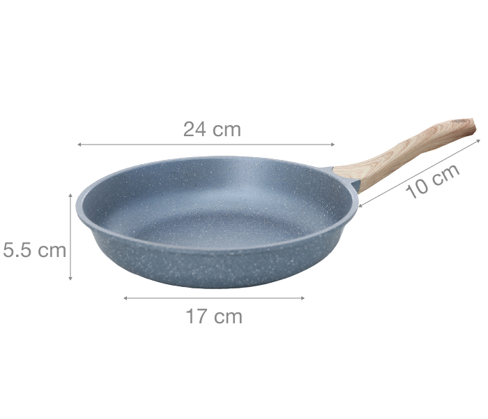 Chảo nhôm chống dính vân đá đáy từ 24 cm Delites 001CWS