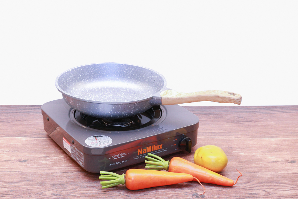 Chảo nhôm chống dính vân đá đáy từ 26 cm Delites 001CWS Màu Xanh ngọc