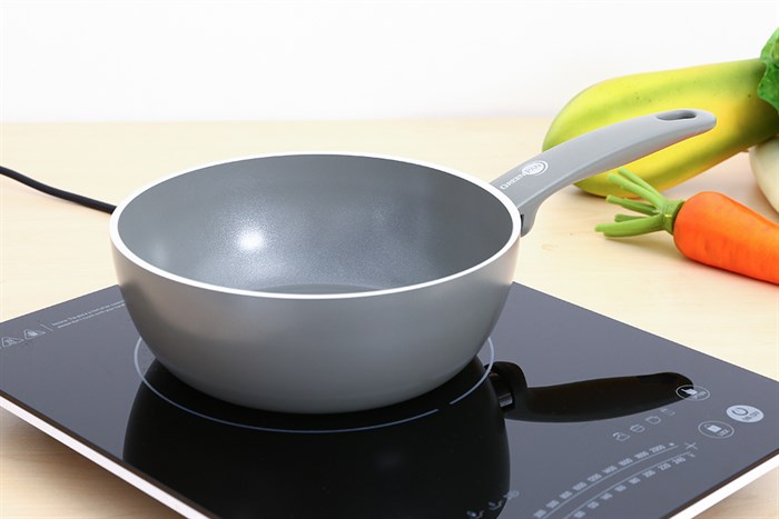 Chảo nhôm sâu chống dính đáy từ 20 cm Greenpan Cambridge Màu Xám