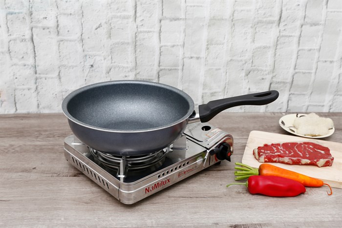 Chảo nhôm sâu chống dính đáy từ 26 cm Happycook MWP-26IH Màu Xám