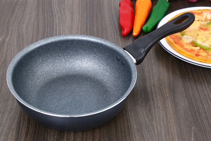 Chảo nhôm sâu chống dính đáy từ 24 cm HappyCook MWP-24IH Màu Xám