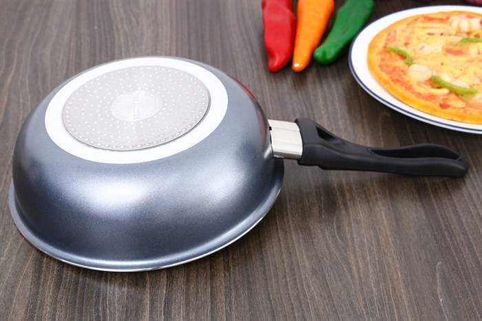 Chảo nhôm sâu chống dính đáy từ 24 cm HappyCook MWP-24IH Màu Xám