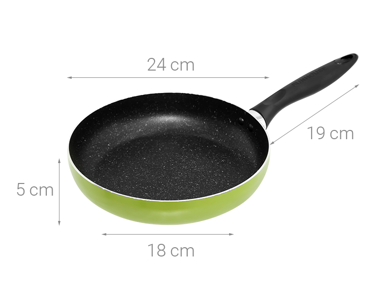 Chảo nhôm chống dính đáy từ 24 cm Sunhouse SHM24D