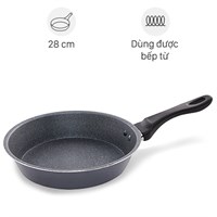 Chảo nhôm chống dính vân đá đáy từ 28 cm Happycook MFP-28IH GRAY