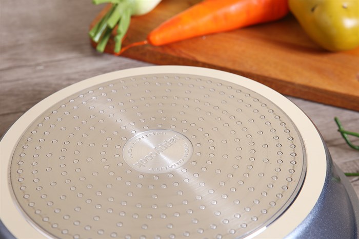 Chảo nhôm chống dính đáy từ 26 cm Happycook MFP-26IH GRAY Màu Xám