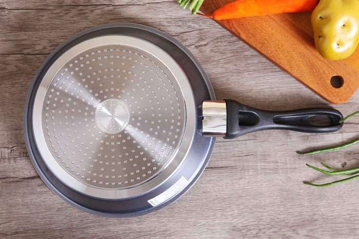 Chảo nhôm chống dính đáy từ 26 cm Happycook MFP-26IH GRAY Màu Xám