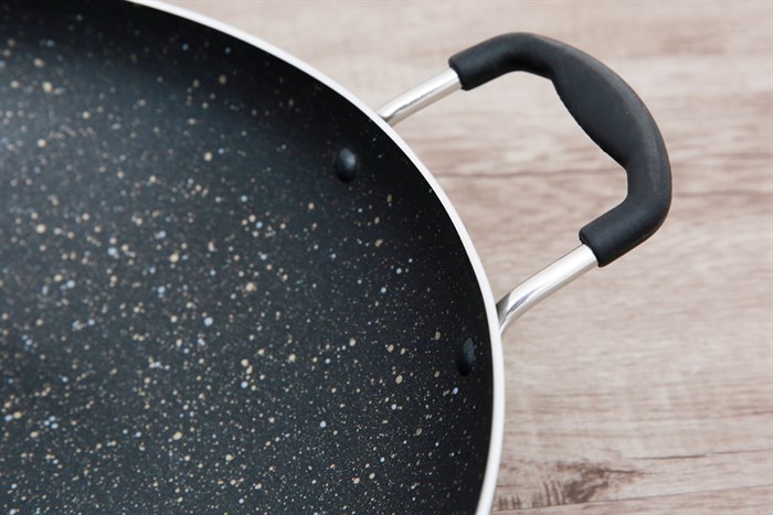 Chảo nhôm sâu chống dính nắp kính 34 cm Sunhouse PT34 Màu Xám