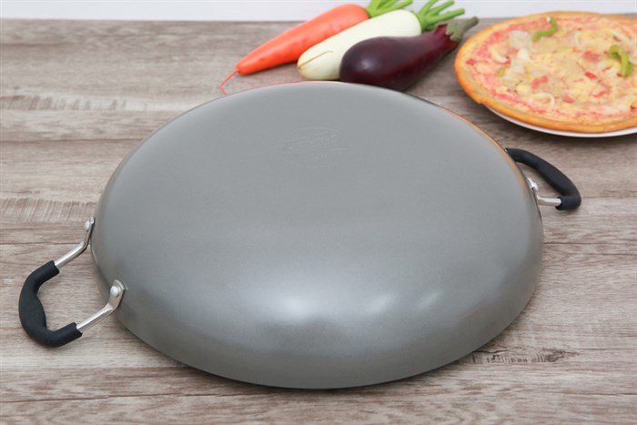 Chảo nhôm sâu chống dính nắp kính 34 cm Sunhouse PT34 Màu Xám