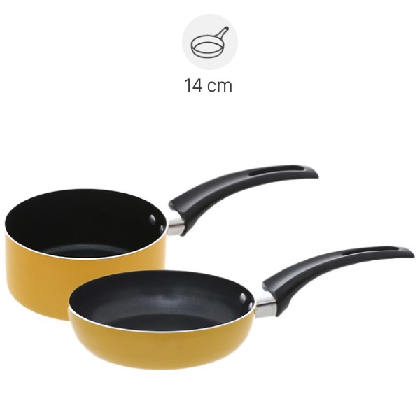 Bộ 2 chảo quánh nhôm chống dính 14 cm DMX Baby Star