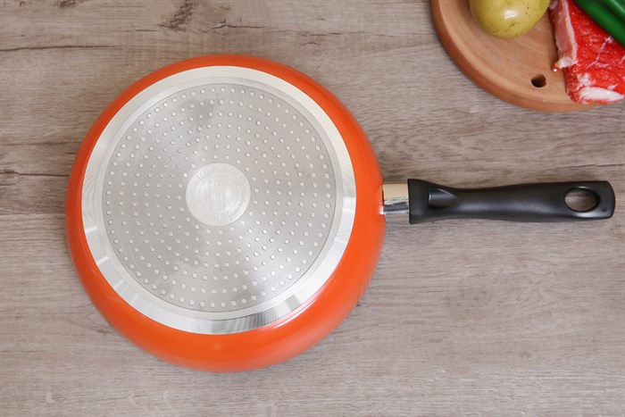 Chảo nhôm chống dính đáy từ 26 cm DMX CTE 26 Màu Cam đỏ